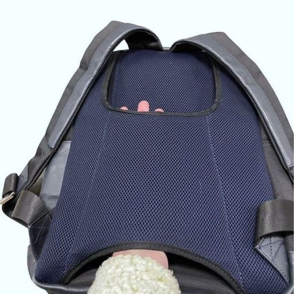Velez Navy Handcrafted in Columbia Large Leather Lined Laptop Backpack — EUC - Picture 5 of 11